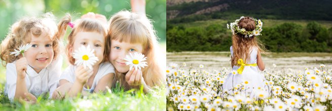 Children with daisies | Kelly Chandler Consulting 