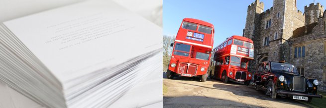 Wedding stationery and london red bus | Kelly Chandler Consulting