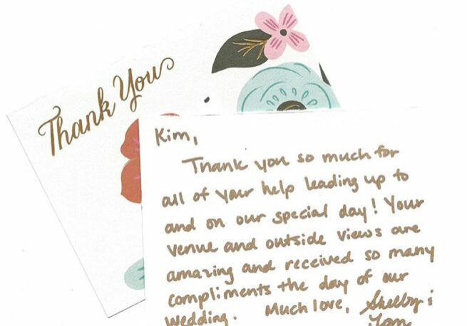 Hand written thank you card | Kelly Chandler Consulting